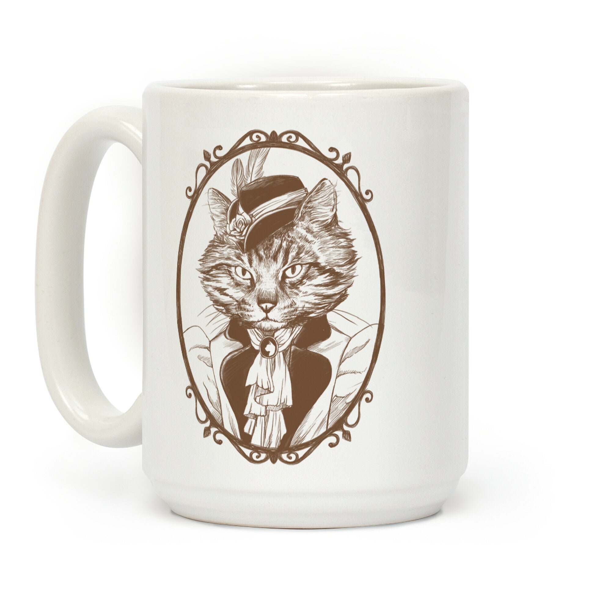 Victorian Portrait of Cat Lady Coffee Mug